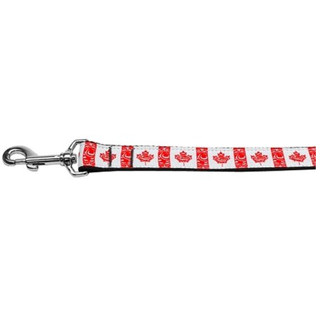 MIRAGE PET PRODUCTS Canadian Flag in Swirls Nylon Dog Leash0.38 in. x 4 ft. 125-190 3804